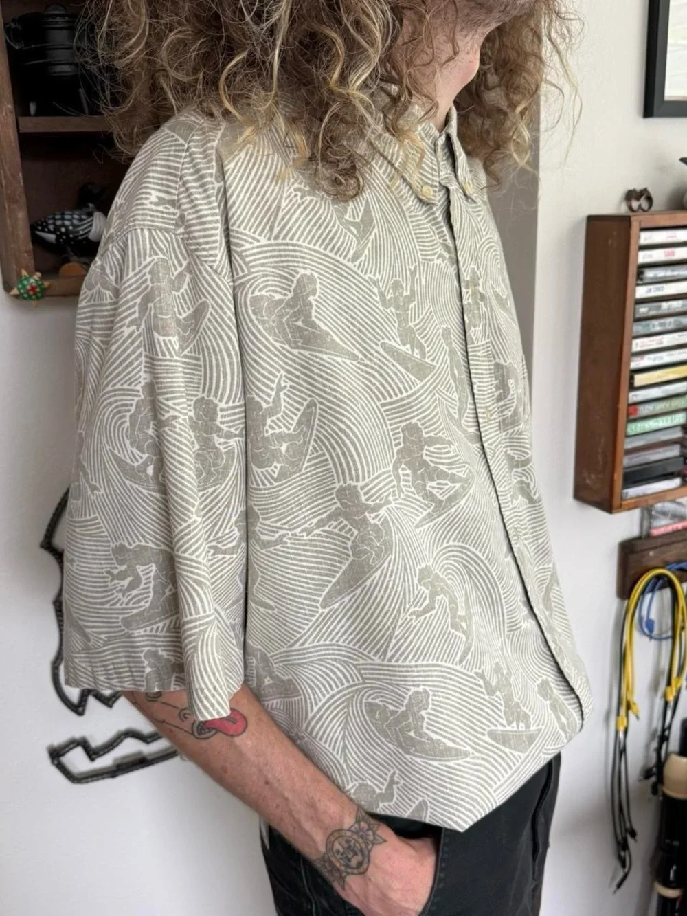 Vintage 80s 90s Reyn Spooner Surfer AOP Hawaiian Shirt ~ Size 3XL